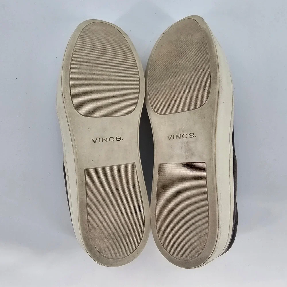 Vince Blair Suede Platform Slip On Sneakers 9.5 M Gray Casual‎ Skate Normcore